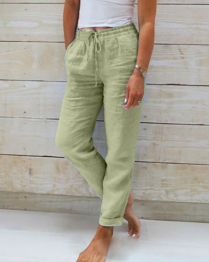 Monika | Pantalones Relaxed Fit con Cintura Ajustable