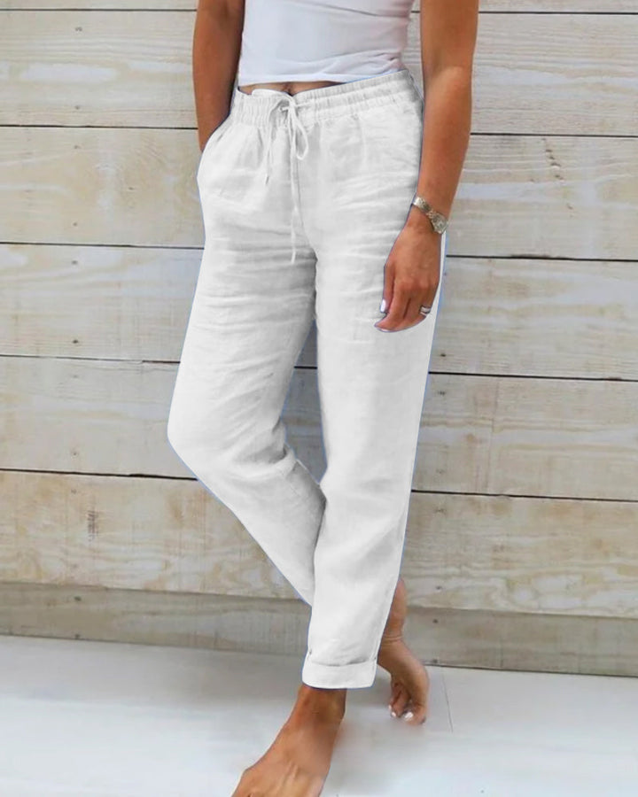 Monika | Pantalones Relaxed Fit con Cintura Ajustable
