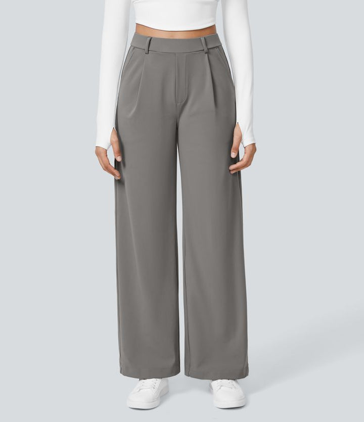 Vera – Pantalones Acampanados con Cremallera