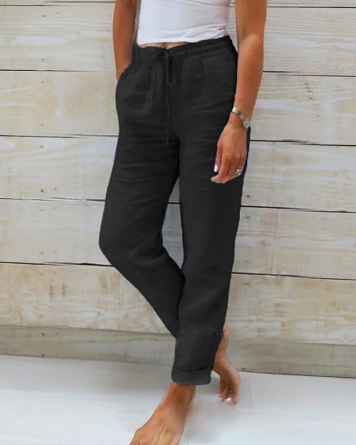 Monika | Pantalones Relaxed Fit con Cintura Ajustable