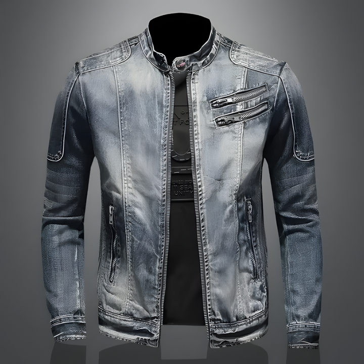 Thad | Chaqueta Biker Rústica con Toque Elegante