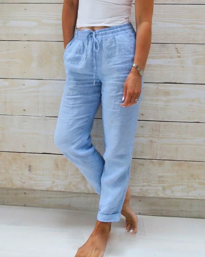 Monika | Pantalones Relaxed Fit con Cintura Ajustable