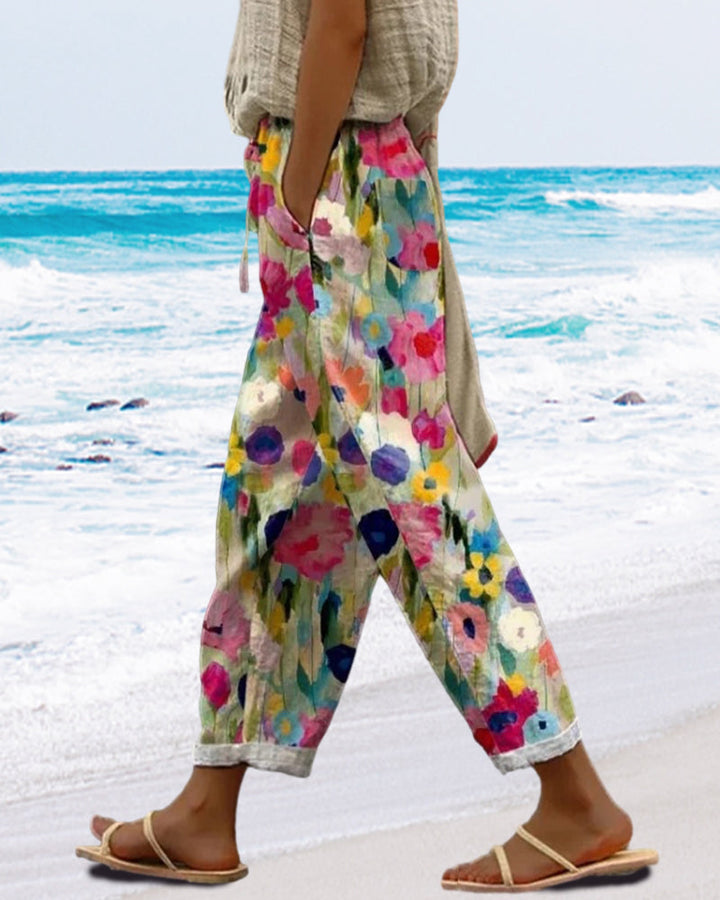 Alva | Pantalones Chic con Estampado Floral y Corte Amplio