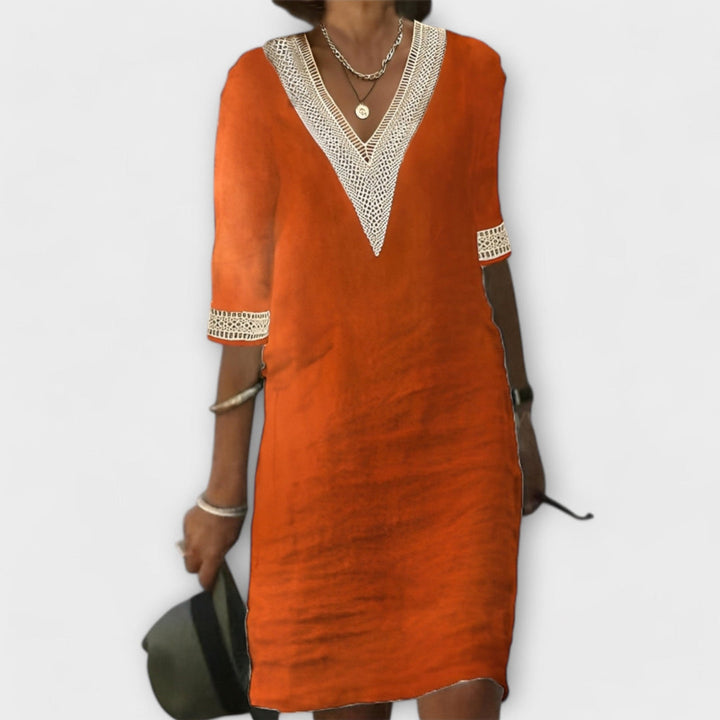 Emelia | Vestido Boho con Cuello en V