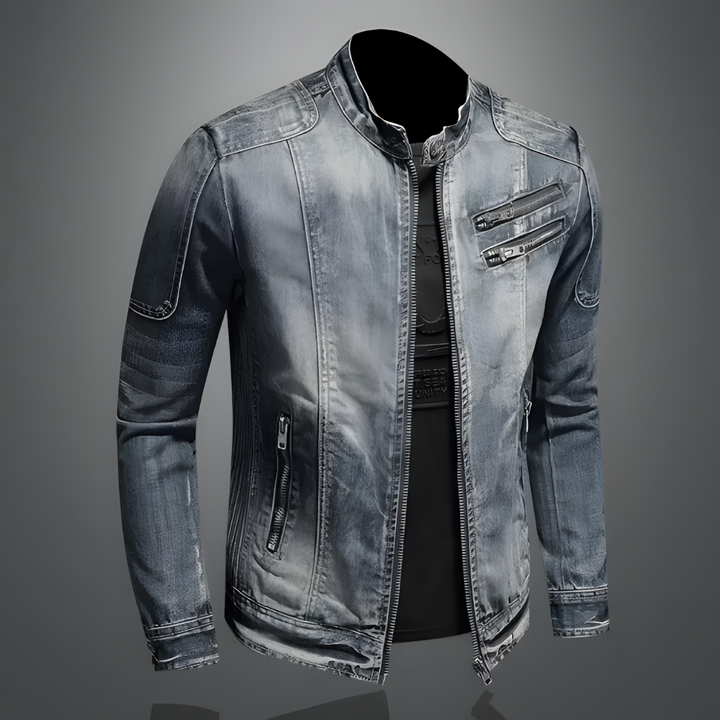Thad | Chaqueta Biker Rústica con Toque Elegante