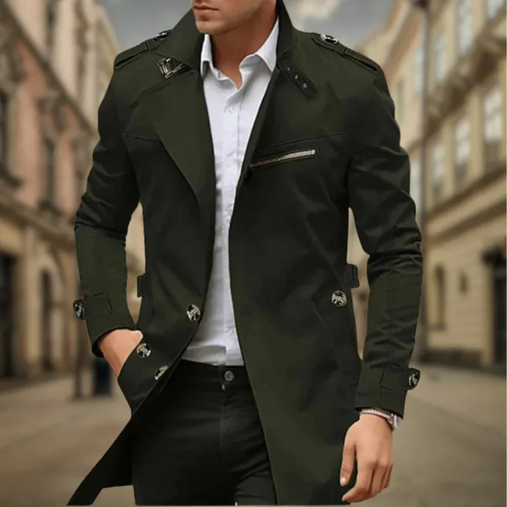 William | Elegante Trenchcoat de Doble Botón