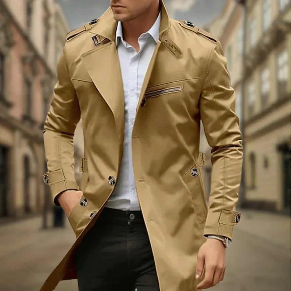 William | Elegante Trenchcoat de Doble Botón