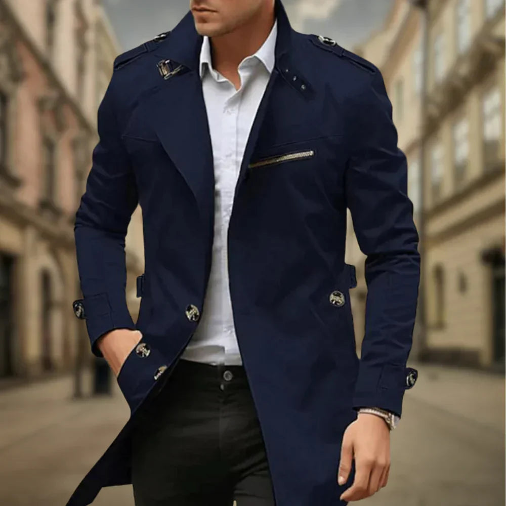 William | Elegante Trenchcoat de Doble Botón