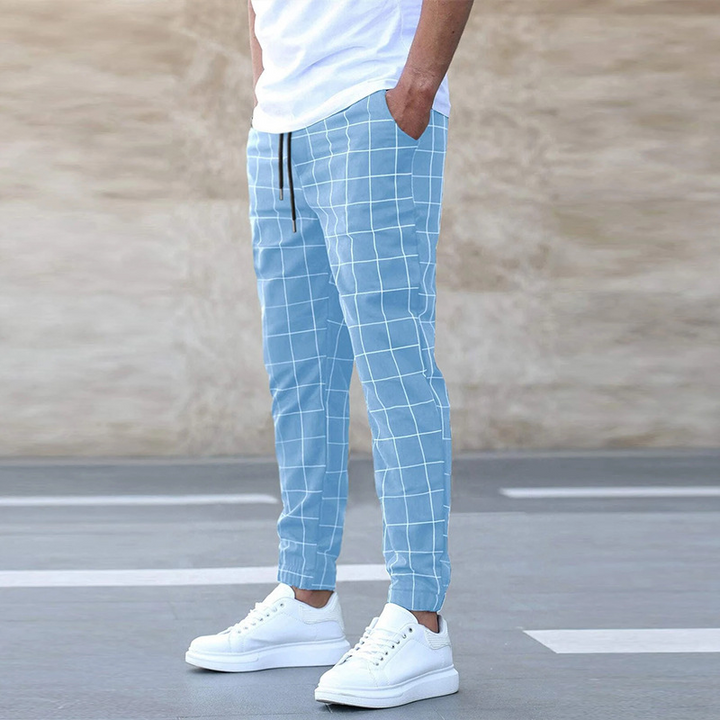 Mikkel | Elegantes Joggers de Cuadros