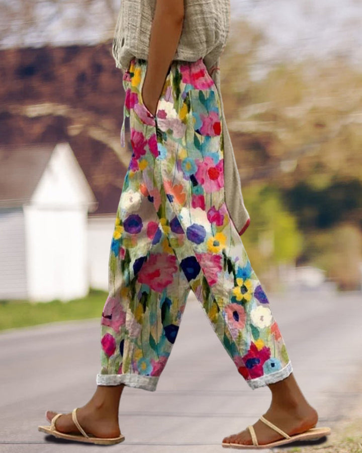 Alva | Pantalones Chic con Estampado Floral y Corte Amplio