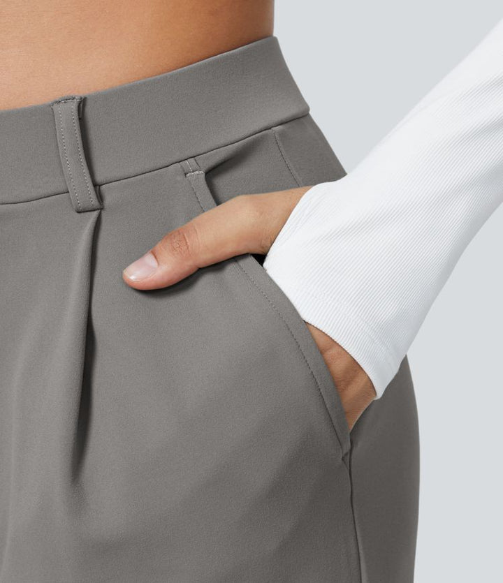Vera – Pantalones Acampanados con Cremallera