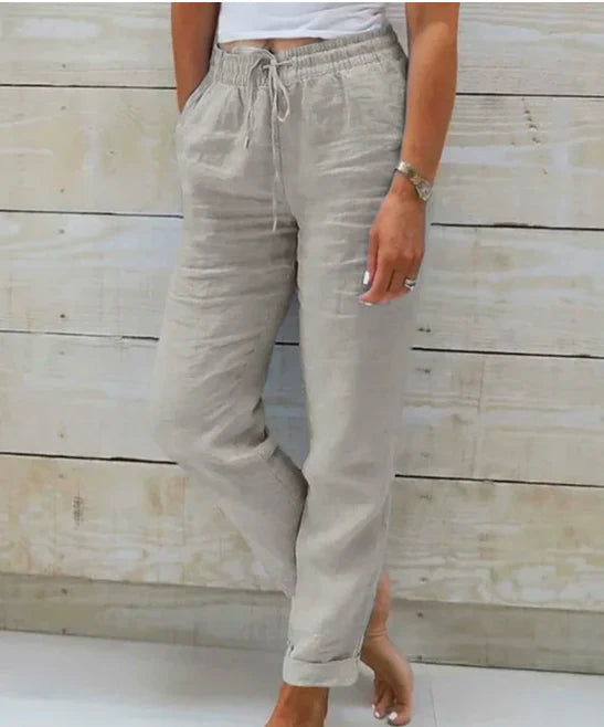 Monika | Pantalones Relaxed Fit con Cintura Ajustable