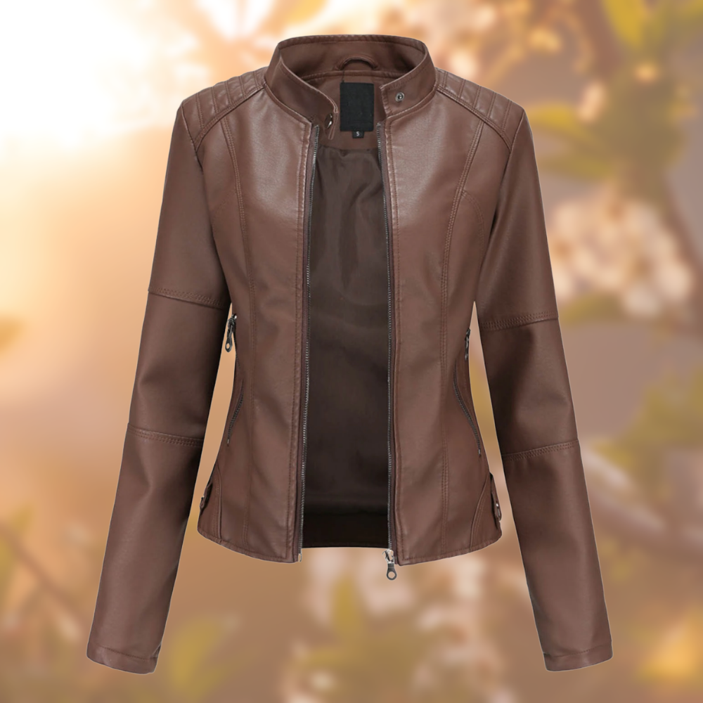 Giorgina™ - Elegante Chaqueta de Cuero Femenina