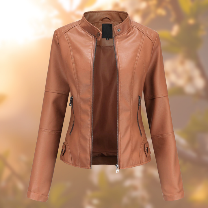 Giorgina™ - Elegante Chaqueta de Cuero Femenina