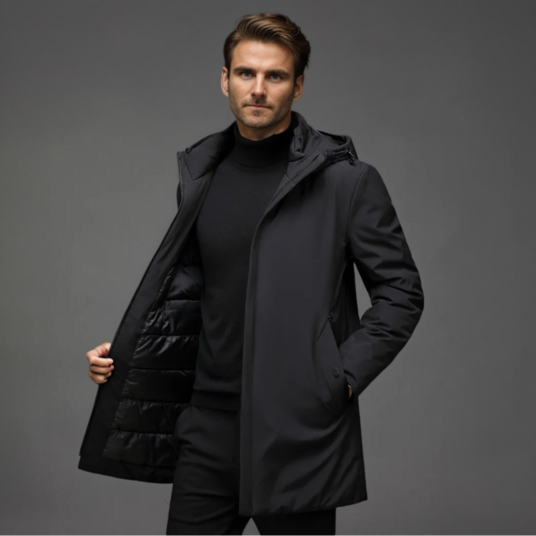 Thad | Elegante Abrigo de Invierno con Capucha