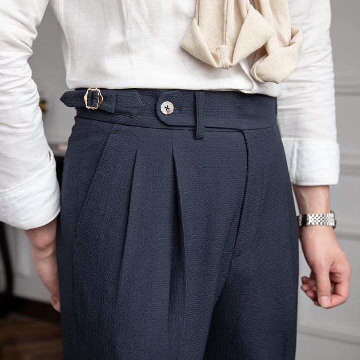 Eskild | Elegantes Pantalones Plisados para Hombre