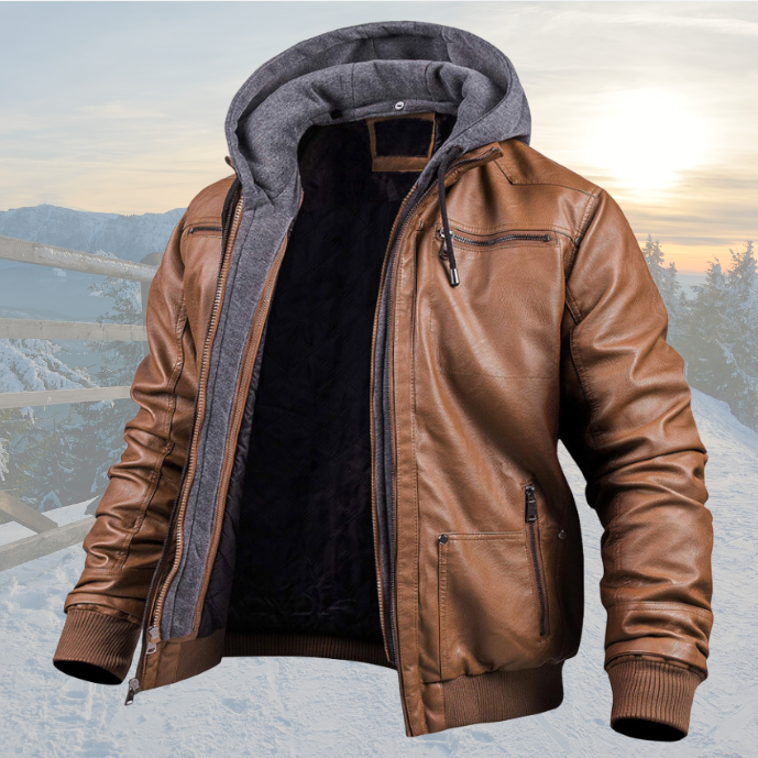 Rovi™ - Abrigo de Cuero para la Temporada Invernal