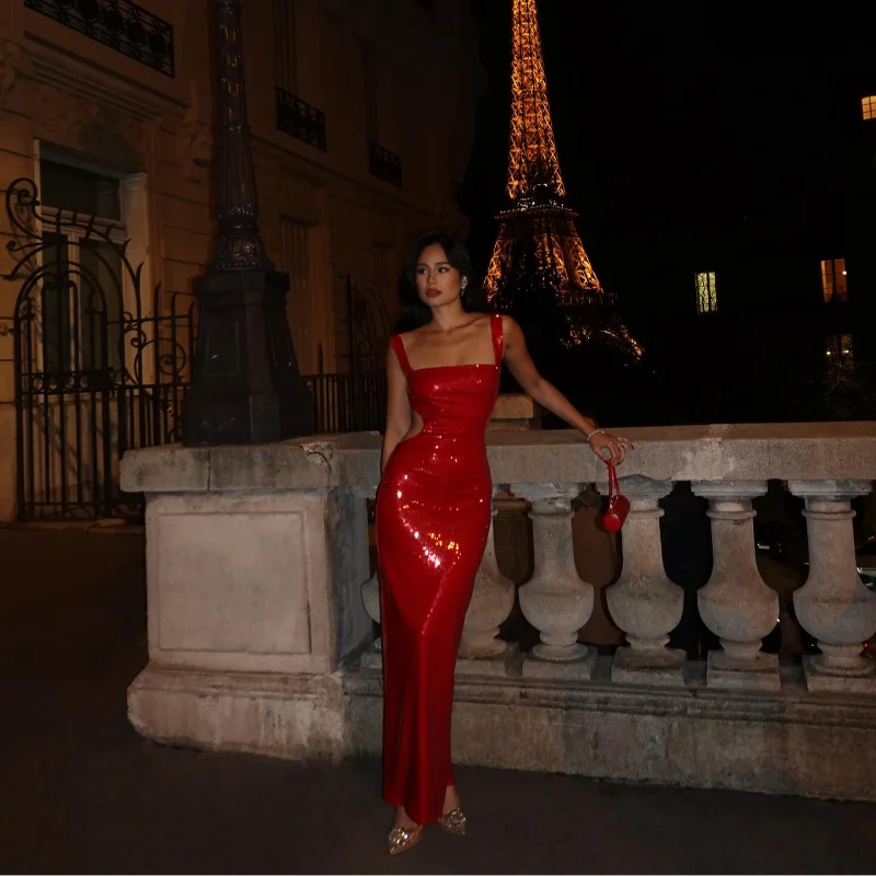 Christel | Elegante Maxi Vestido de Lentejuelas