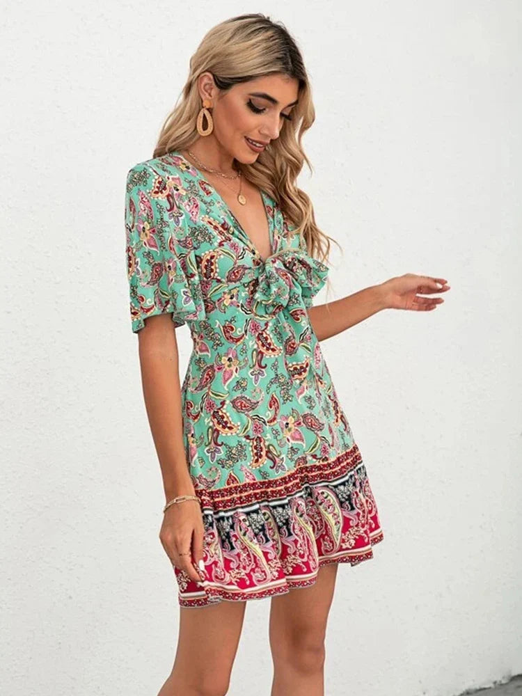 Sarah | Vestido Floral con Cierre en el Frente