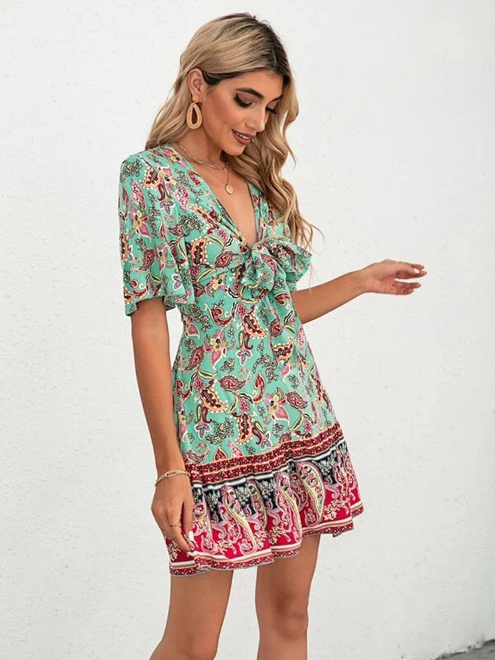 Sarah | Vestido Floral con Cierre en el Frente