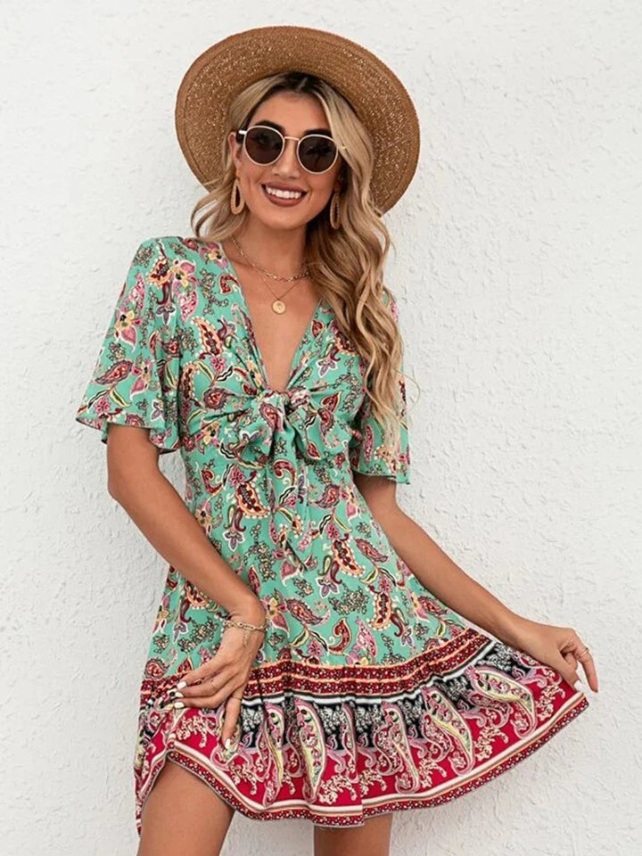 Sarah | Vestido Floral con Cierre en el Frente
