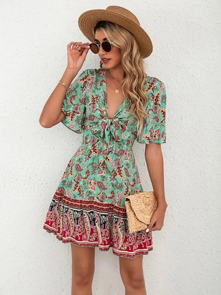 Sarah | Vestido Floral con Cierre en el Frente