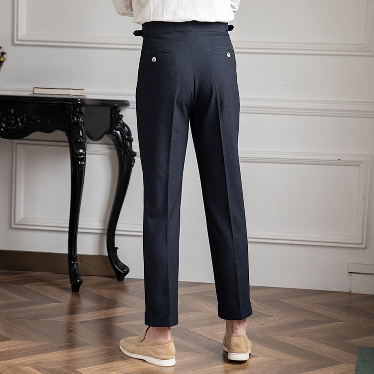 Eskild | Elegantes Pantalones Plisados para Hombre