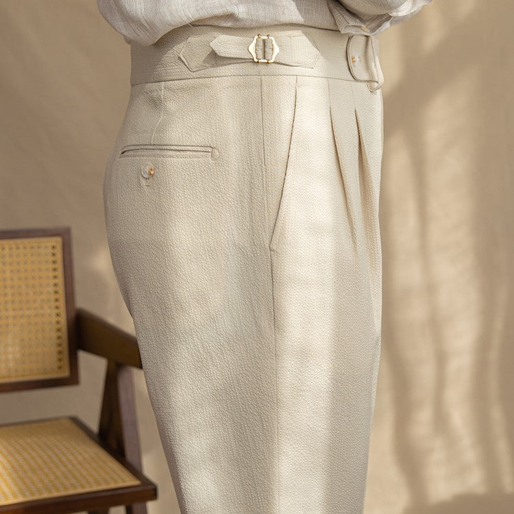 Eskild | Elegantes Pantalones Plisados para Hombre