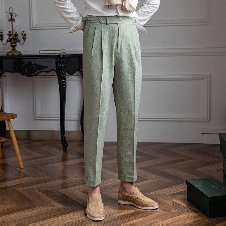 Eskild | Elegantes Pantalones Plisados para Hombre