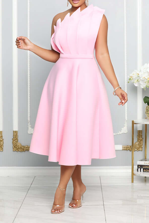 Josepha | Vestido A-Line Asimétrico de Un Hombro Elegante