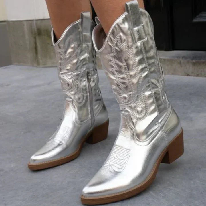 Heidi | Elegantes Botas de Cowboy de Ante