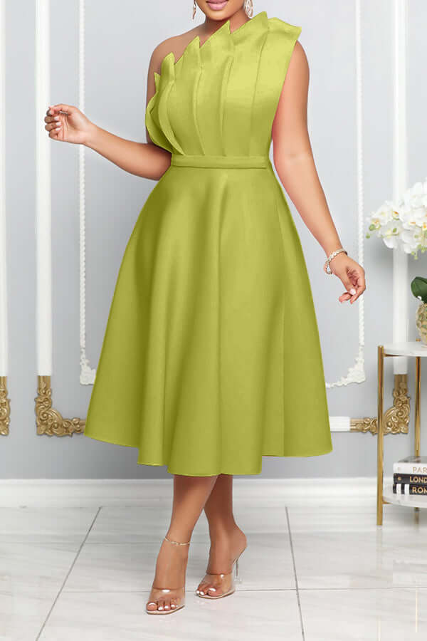 Josepha | Vestido A-Line Asimétrico de Un Hombro Elegante