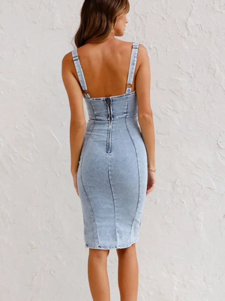 Serafina | Vestido Bodycon de Mezclilla Elegante