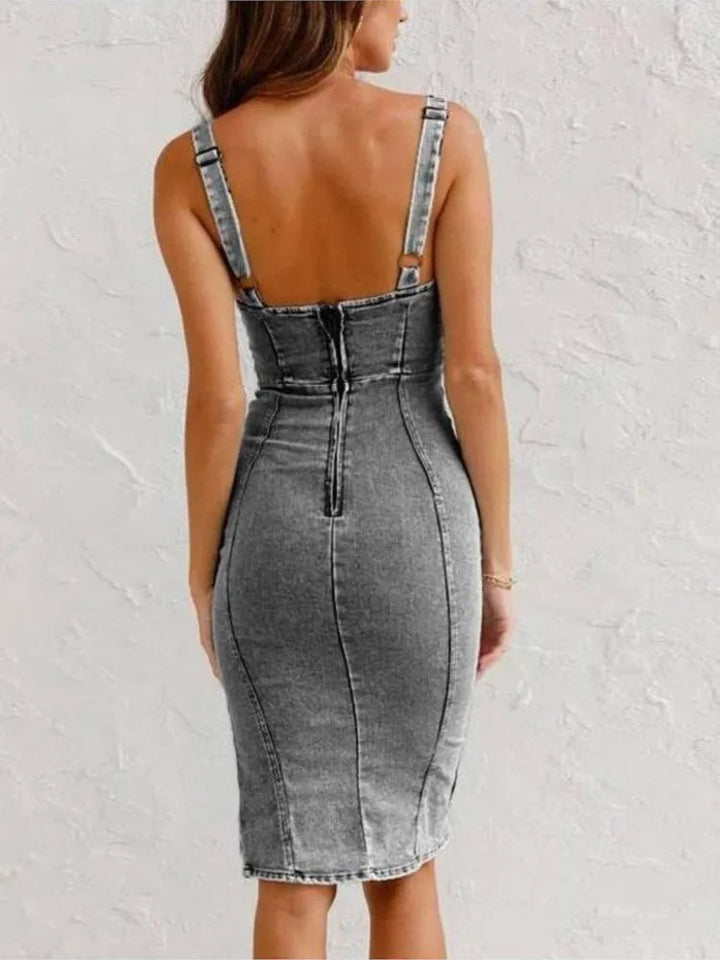 Serafina | Vestido Bodycon de Mezclilla Elegante