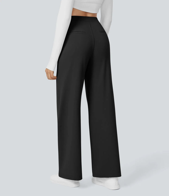 Vera – Pantalones Acampanados con Cremallera