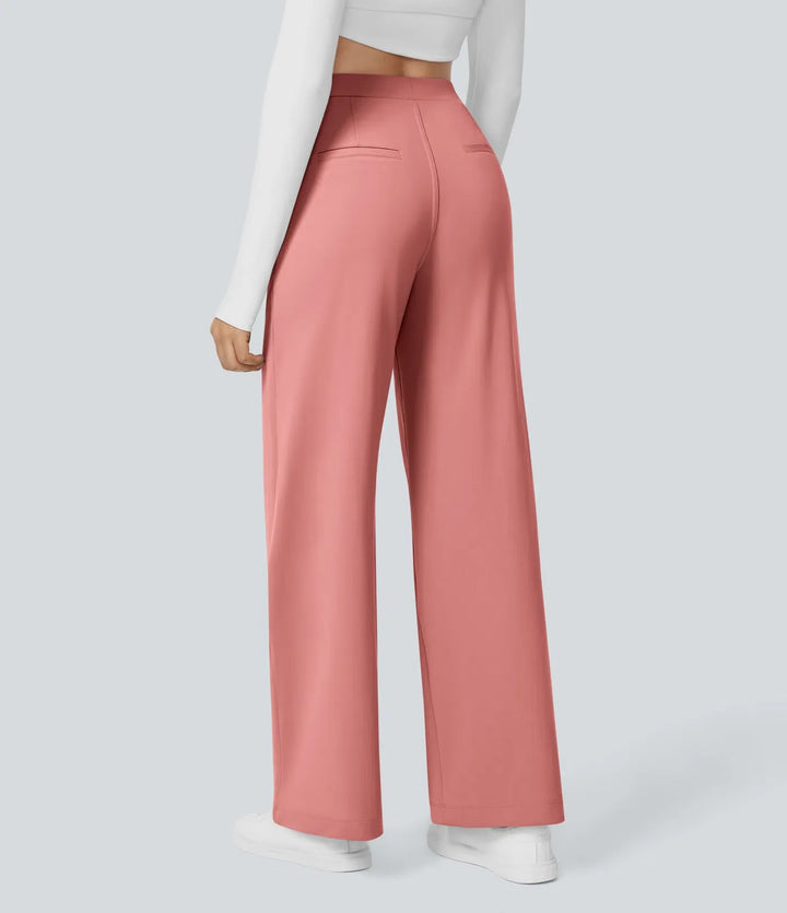 Vera – Pantalones Acampanados con Cremallera