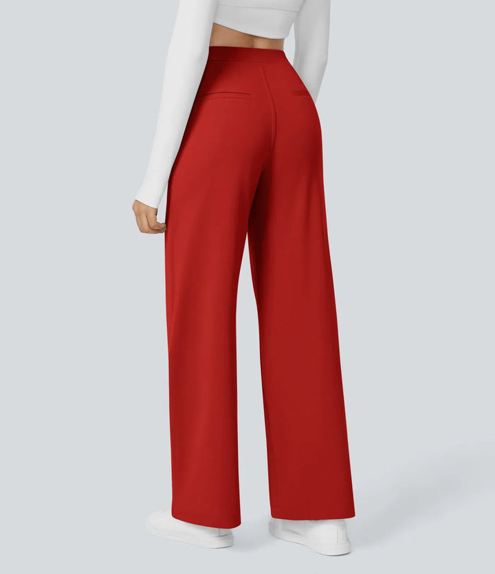 Vera – Pantalones Acampanados con Cremallera