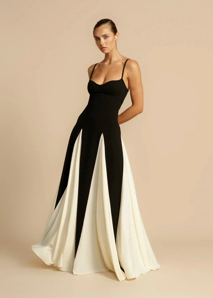 Elise | Elegante Vestido Maxi Bicolor