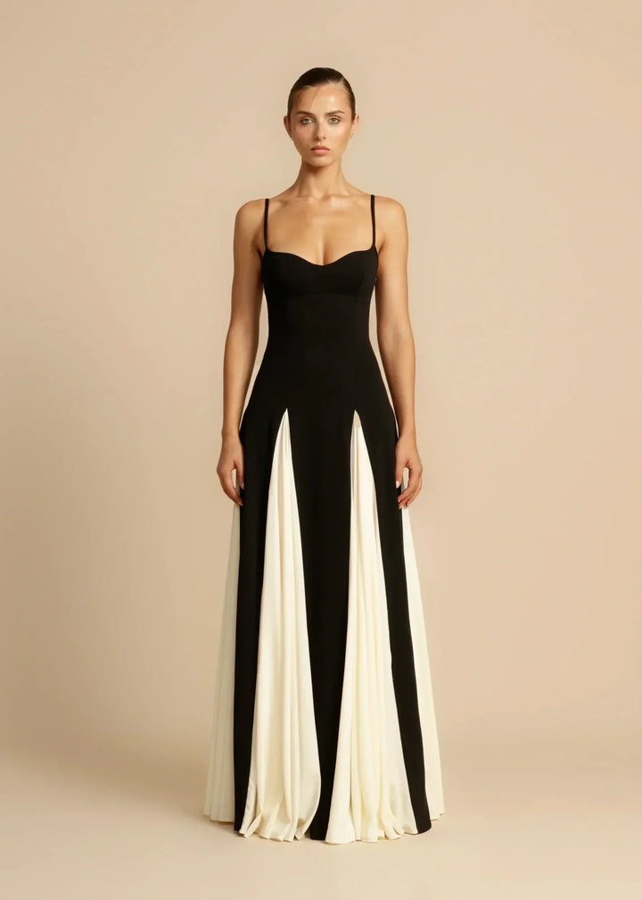 Elise | Elegante Vestido Maxi Bicolor