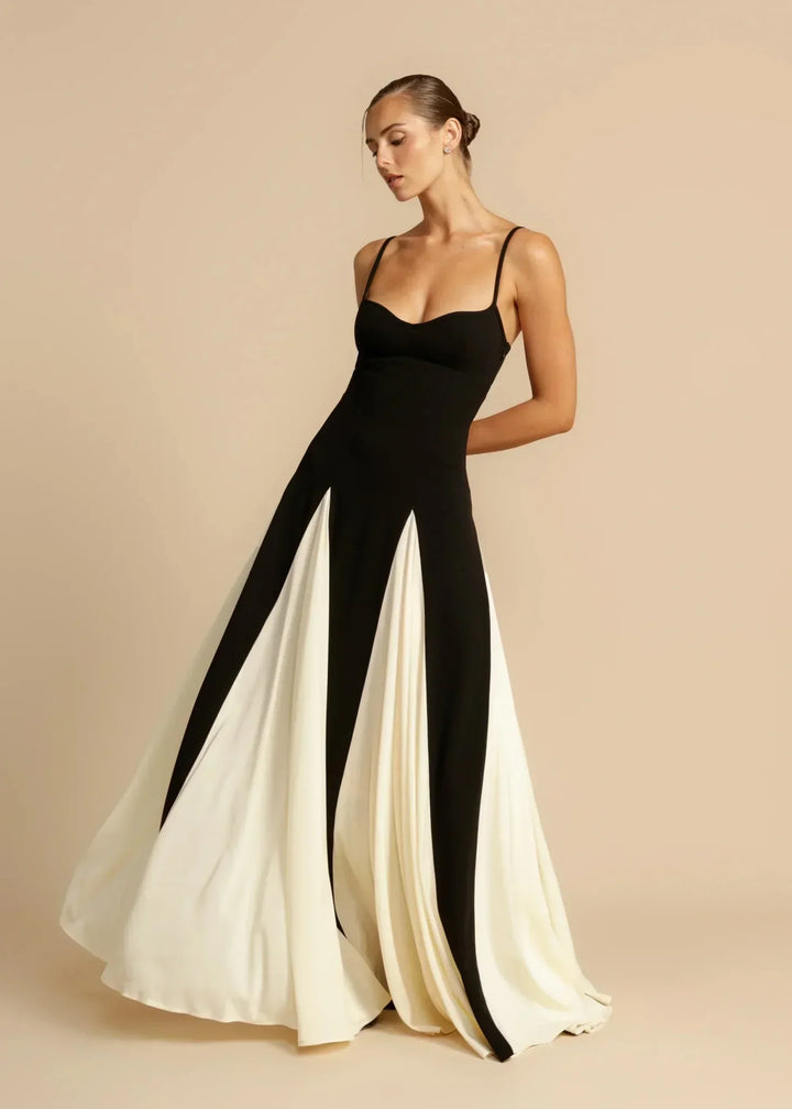 Elise | Elegante Vestido Maxi Bicolor