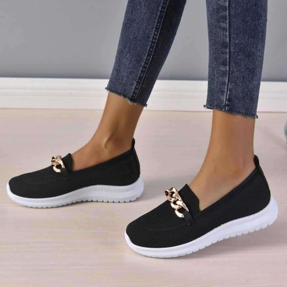 Kathrine™ | Elegantes Zapatillas Slip-On con Accesorio de Cadena
