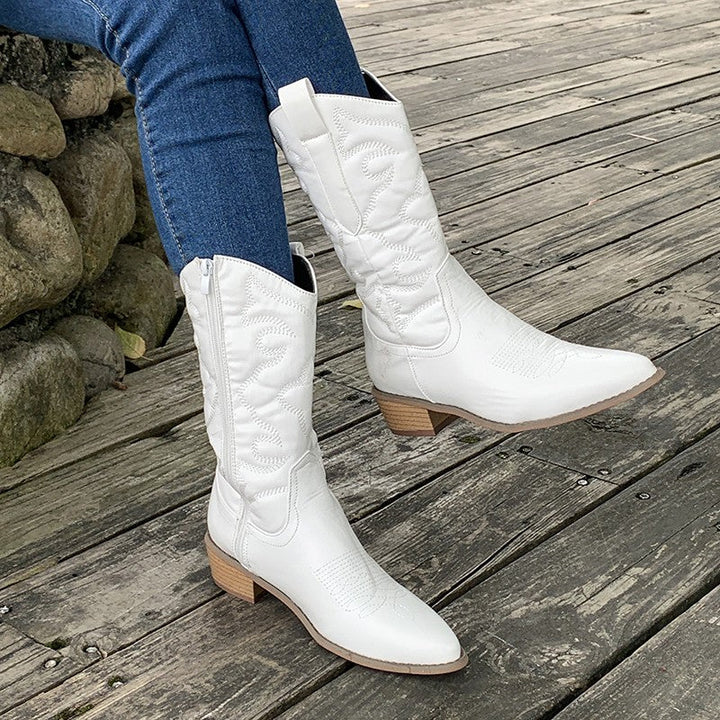 Heidi | Elegantes Botas de Cowboy de Ante