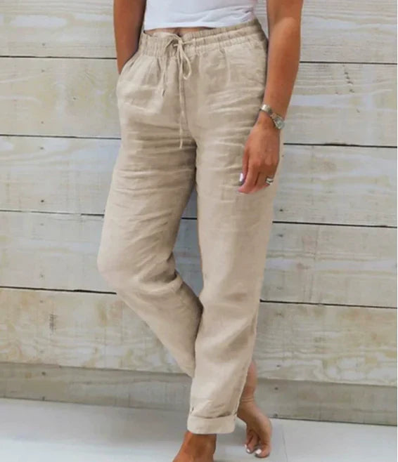 Monika | Pantalones Relaxed Fit con Cintura Ajustable